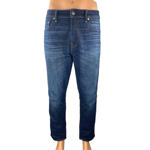 American Eagle Airflex+ Men's Blue Dark Wash Slim Straight Denim Jeans Sz 33x30 - Picture 1 of 5